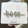 Liquidação de liquidação alfinetes de cabelo de diamante Fonte especial prata bo $$ queen brilho metas Carta de cristal Alfinetes de cabelo alfabeto Palavra Bobby Pin